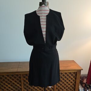 Carole's Creations - Vintage Wool Curling Kilt & Vest in Classic Blackββ